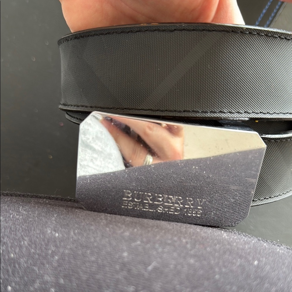 Burberry Black Belt Bag with Silver Buckle